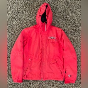 O'NEILL Fifty2 Series Insulated Ski Winter Jacket Women's Size Small Red Hooded